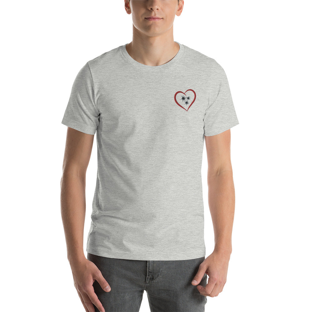 Shots to the Heart embroidered tee (unisex)